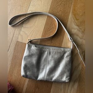 HOBO Metallic Silver Crossbody Bag